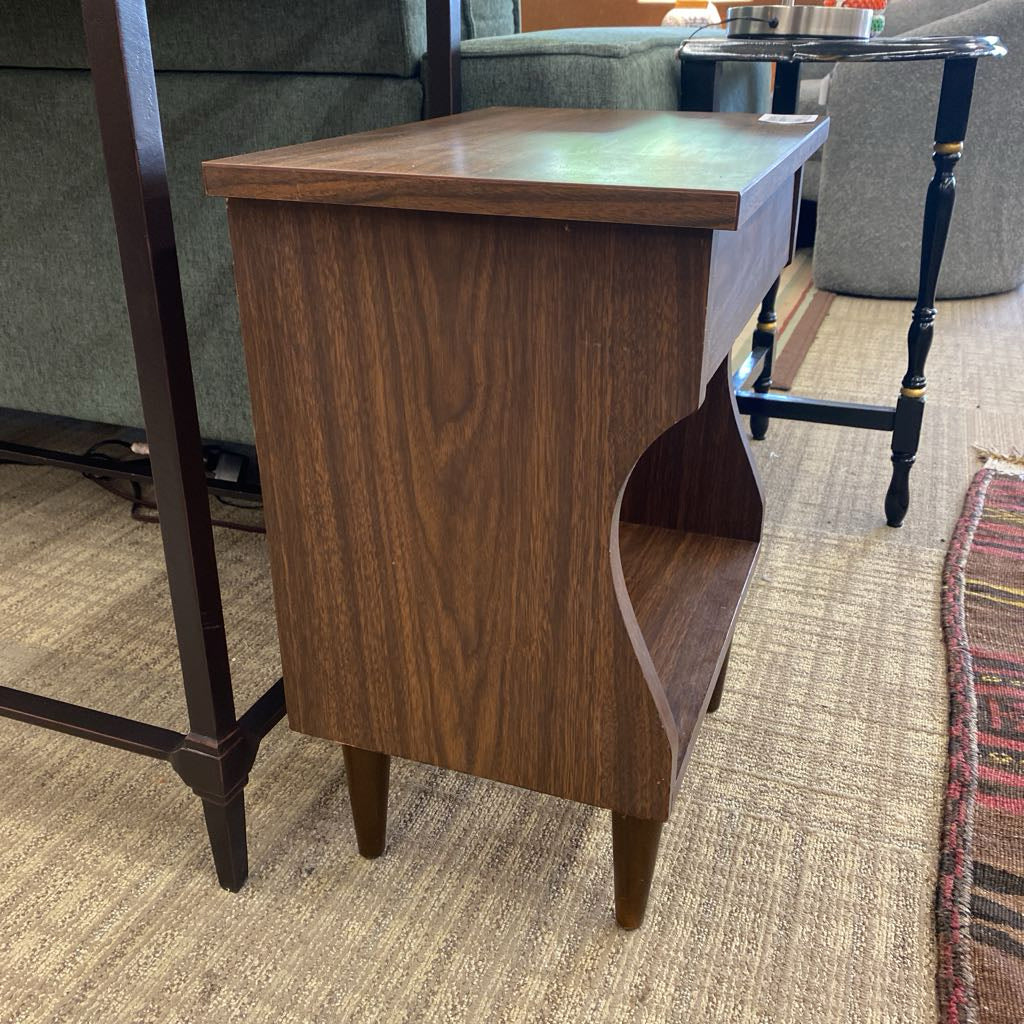 Vintage Curved Side Laminate Side Table