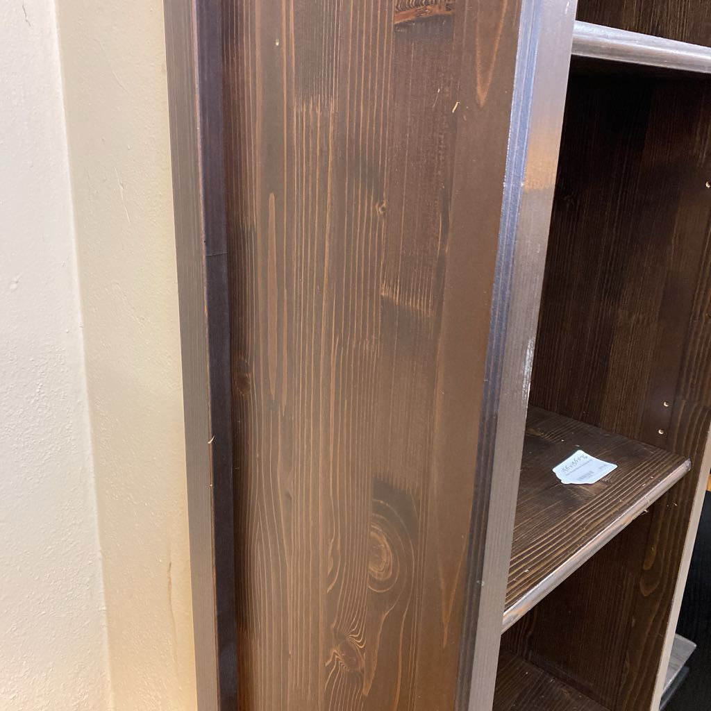 Dark Wood Narrow Bookcase C BOOKSHELVES