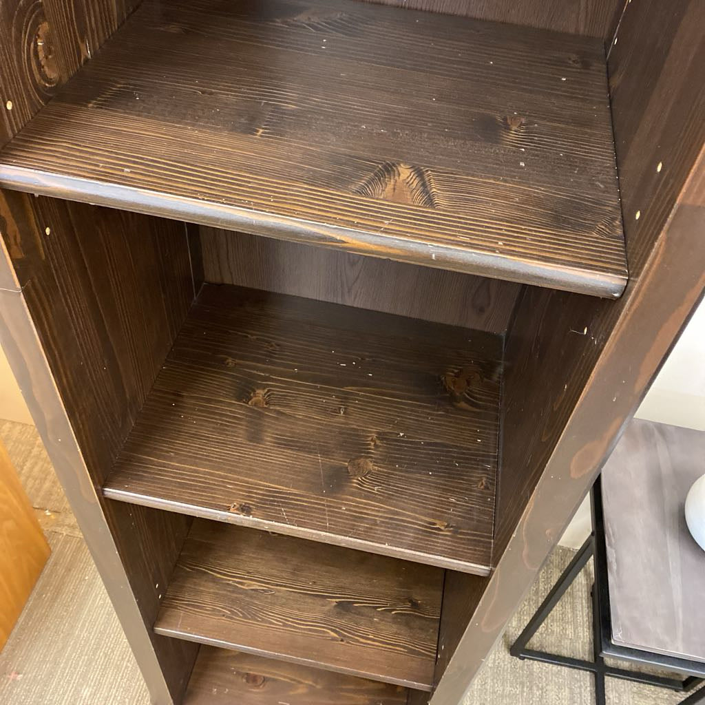 Dark Wood Narrow Bookcase C BOOKSHELVES