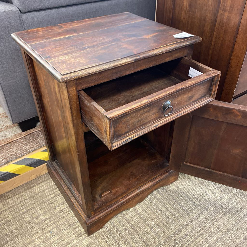 Rustic Hardwood Side Cabinet C SIDE TABLES