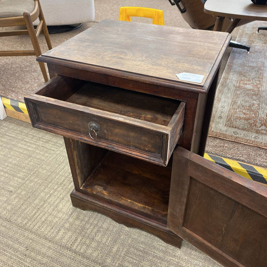 Rustic Hardwood Side Cabinet (AS IS) C SIDE TABLES
