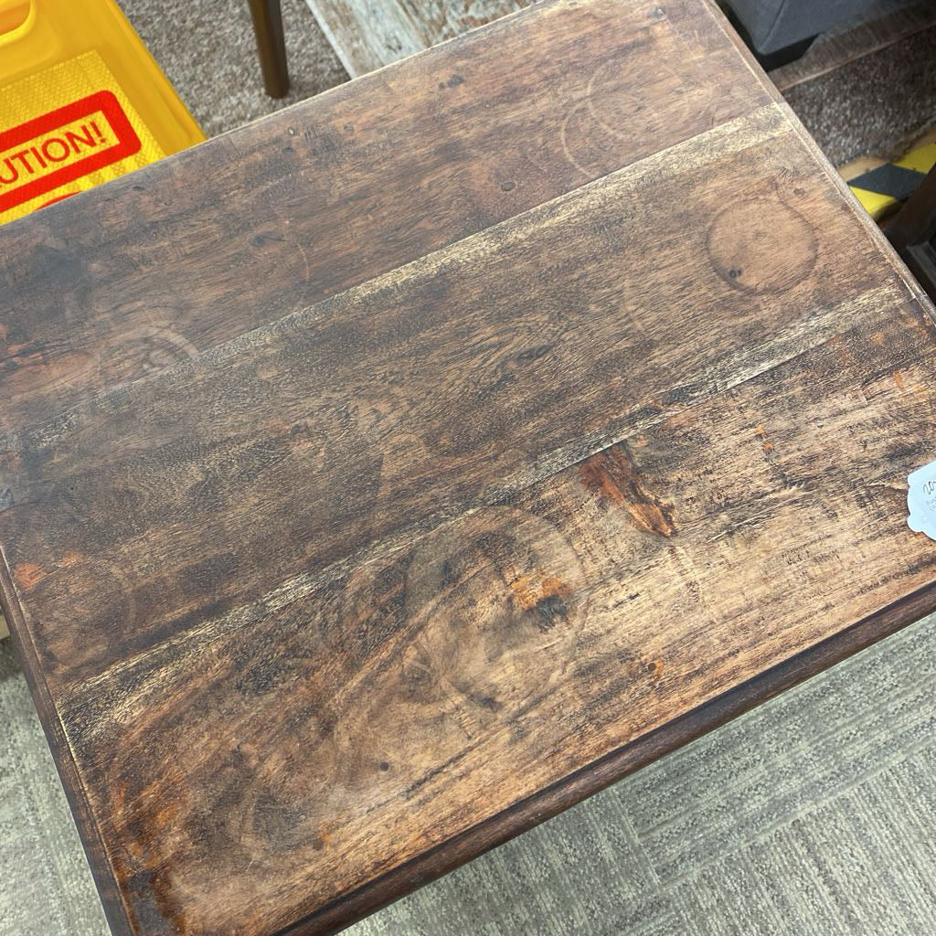 Rustic Hardwood Side Cabinet (AS IS) C SIDE TABLES