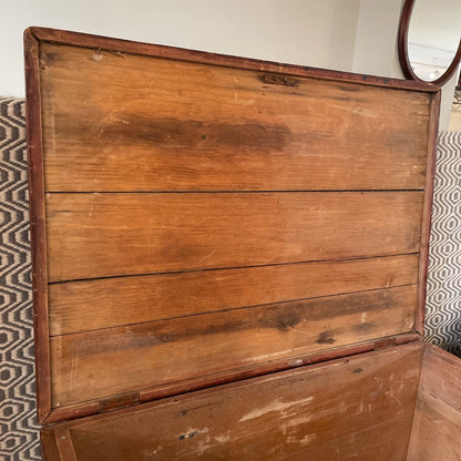 Pine Plank Blanket Chest w Black Handles