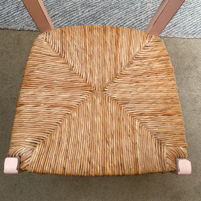 PB Blush Pink & Wicker Child's Chair