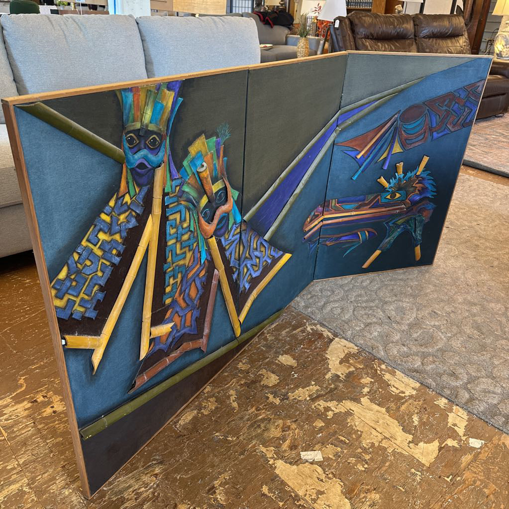 3 Panel Meso American Art