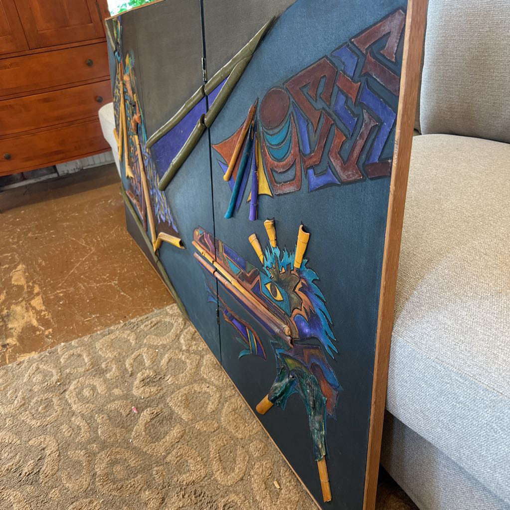 3 Panel Meso American Art