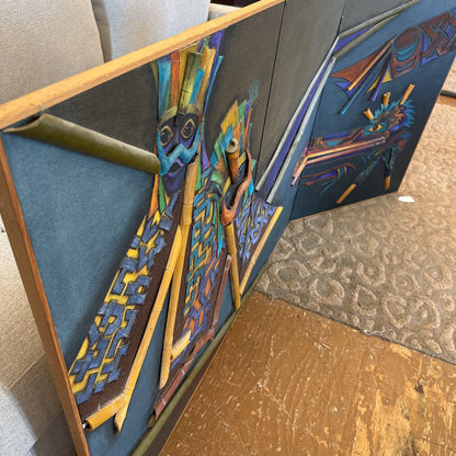 3 Panel Meso American Art