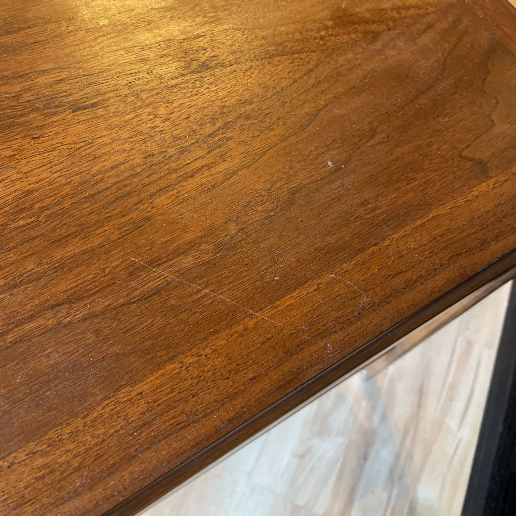 Lane Walnut 2 Tier MCM Rectangular End Table