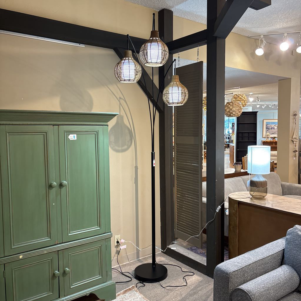 3 Light Arch Lamp Black LAMPS