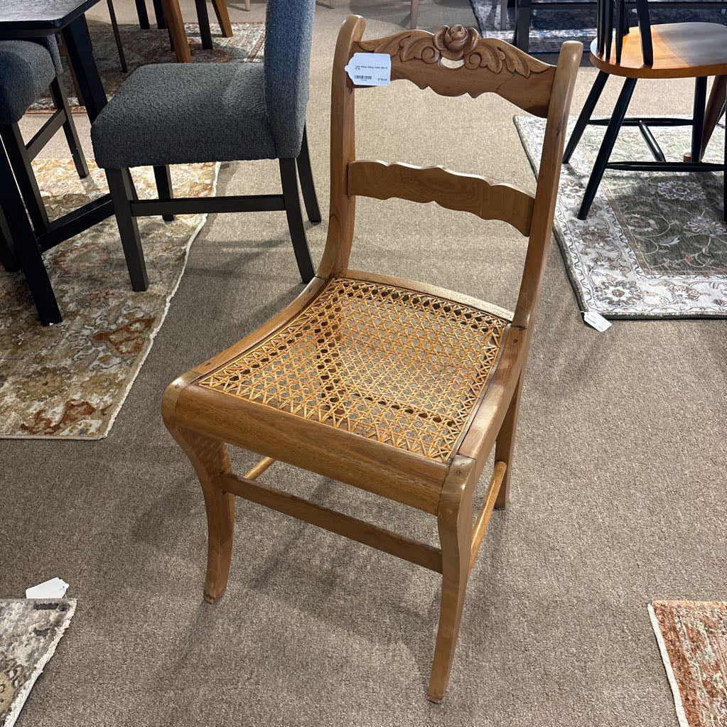 Cane Wicker Dining Chairs (Set of 6) C DINING CHAIRS