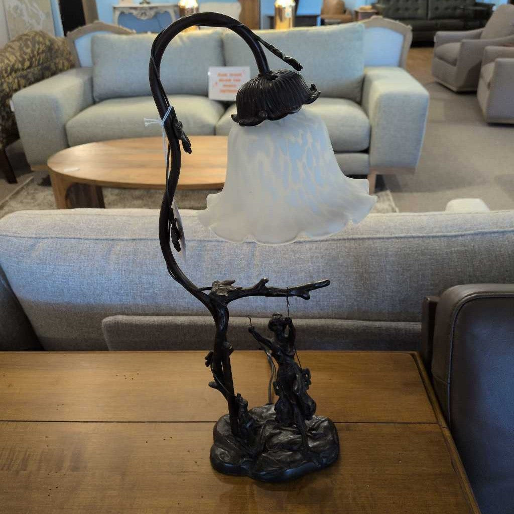 Lady on a Swing Lamp
