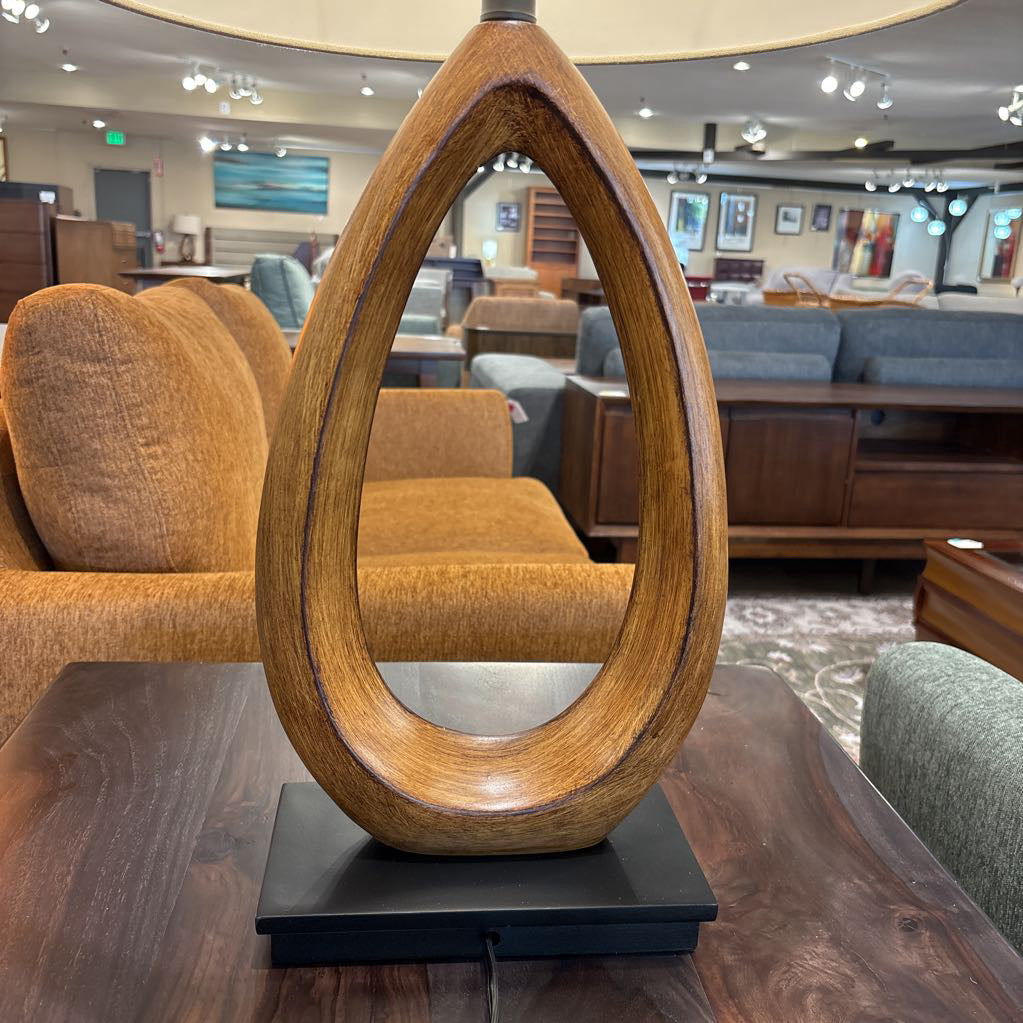 Oval Wood Table Lamp LAMPS