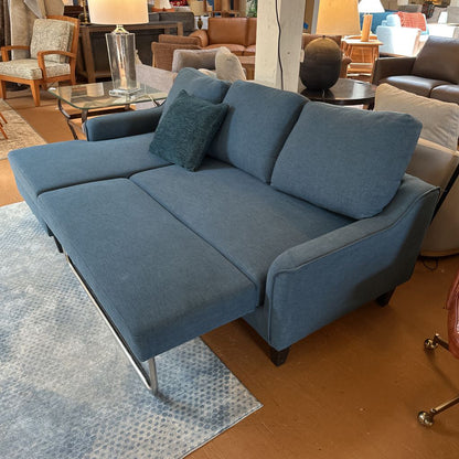 Blue Pullout Sectional Sleeper
