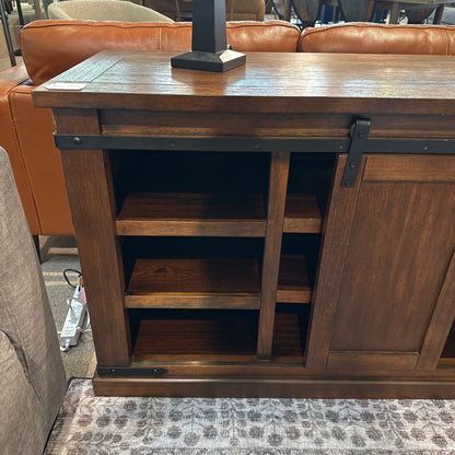 Rustic Sliding Door Media Stand