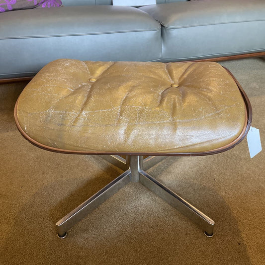Faded Chartreuse Bentwood Ottoman U OTTOMANS