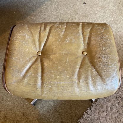 Faded Chartreuse Bentwood Ottoman U OTTOMANS
