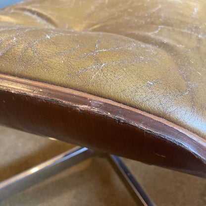 Faded Chartreuse Bentwood Ottoman U OTTOMANS