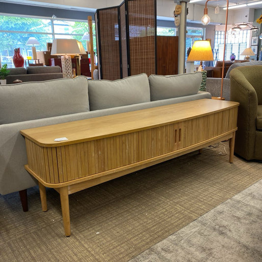 Reeded Natural TV Stand