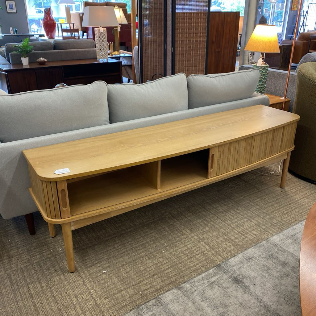 Reeded Natural TV Stand