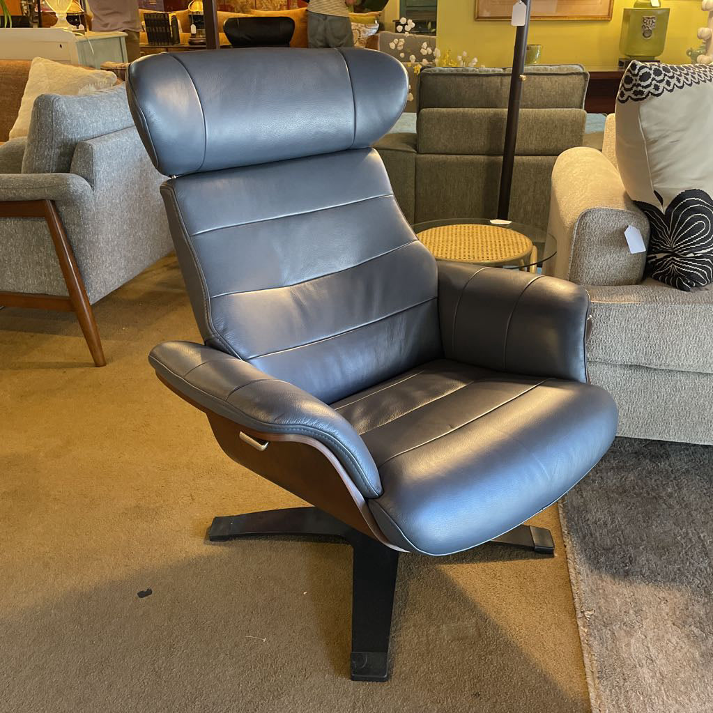 Zulia Steel Leather Accent Chair