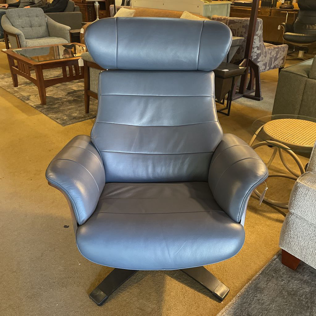 Zulia Steel Leather Accent Chair