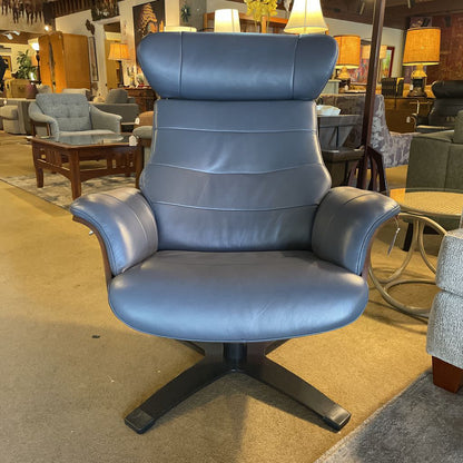 Zulia Steel Leather Accent Chair
