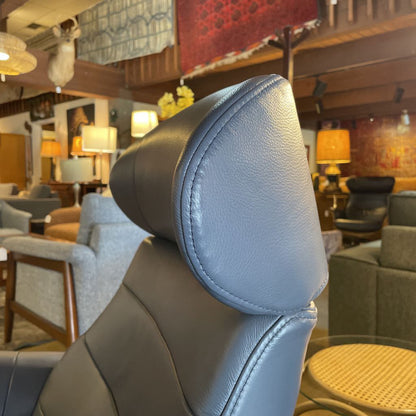 Zulia Steel Leather Accent Chair
