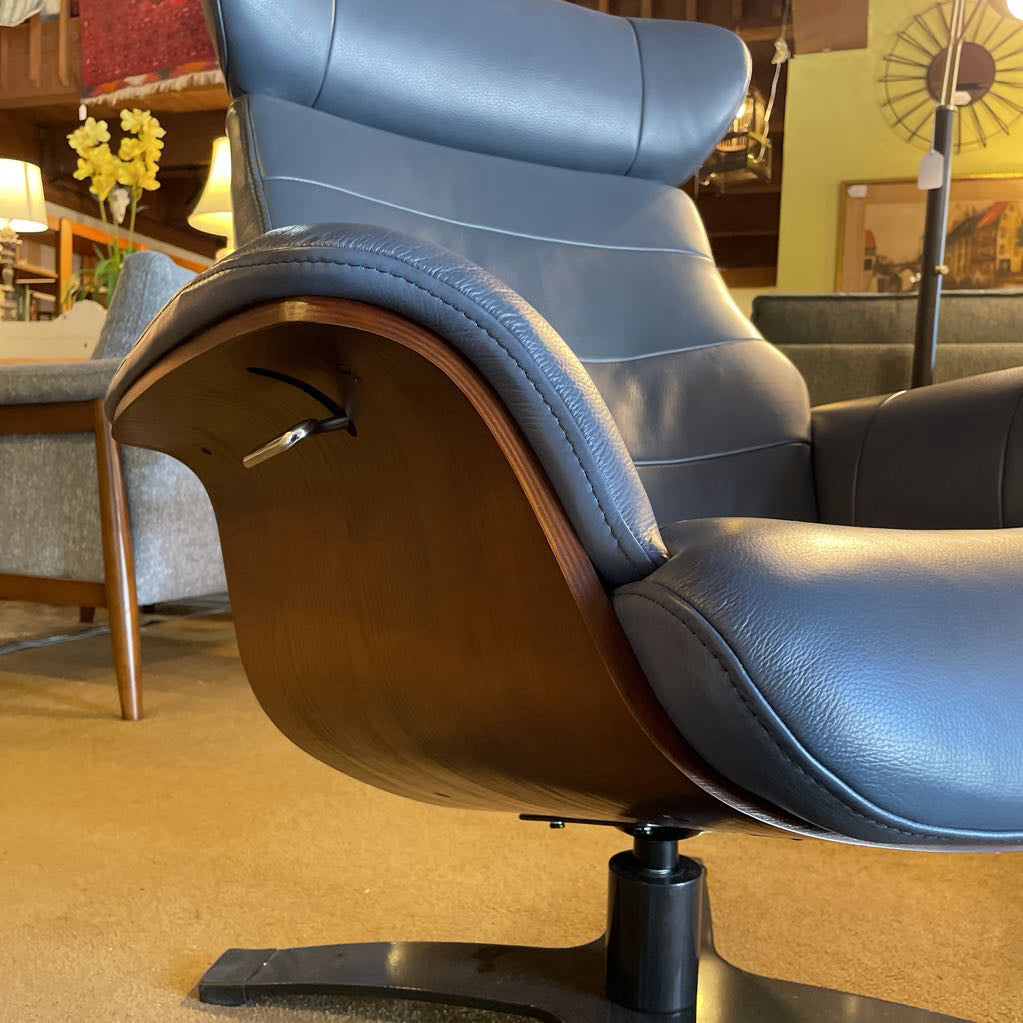 Zulia Steel Leather Accent Chair