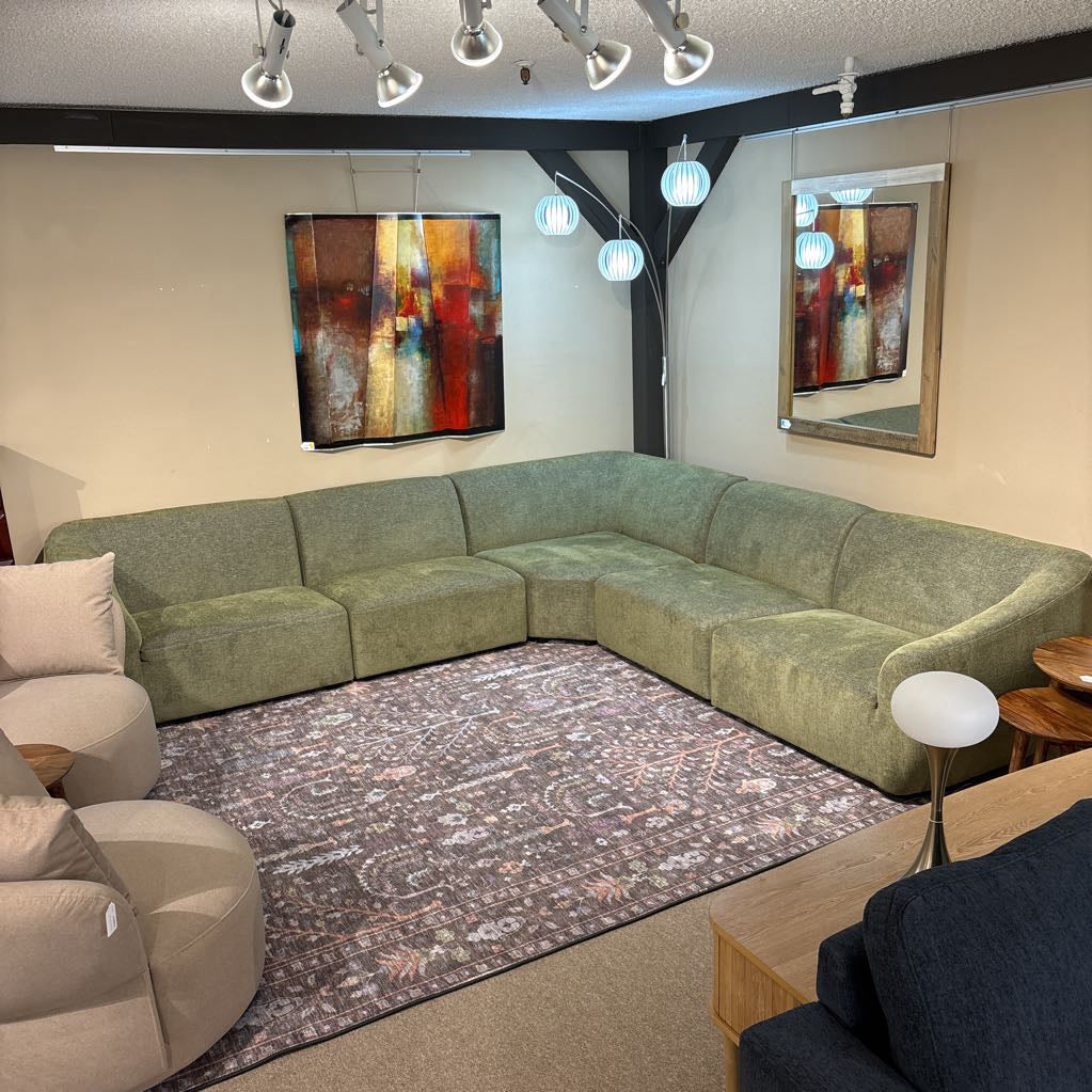 Eliza Olive Sectional - AS IS