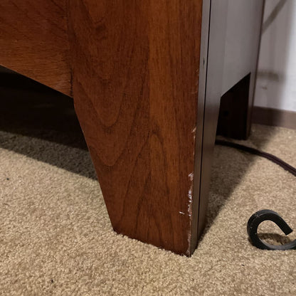 Ethan Allen Paned Glass Two Door Cabinet w/ Lighting