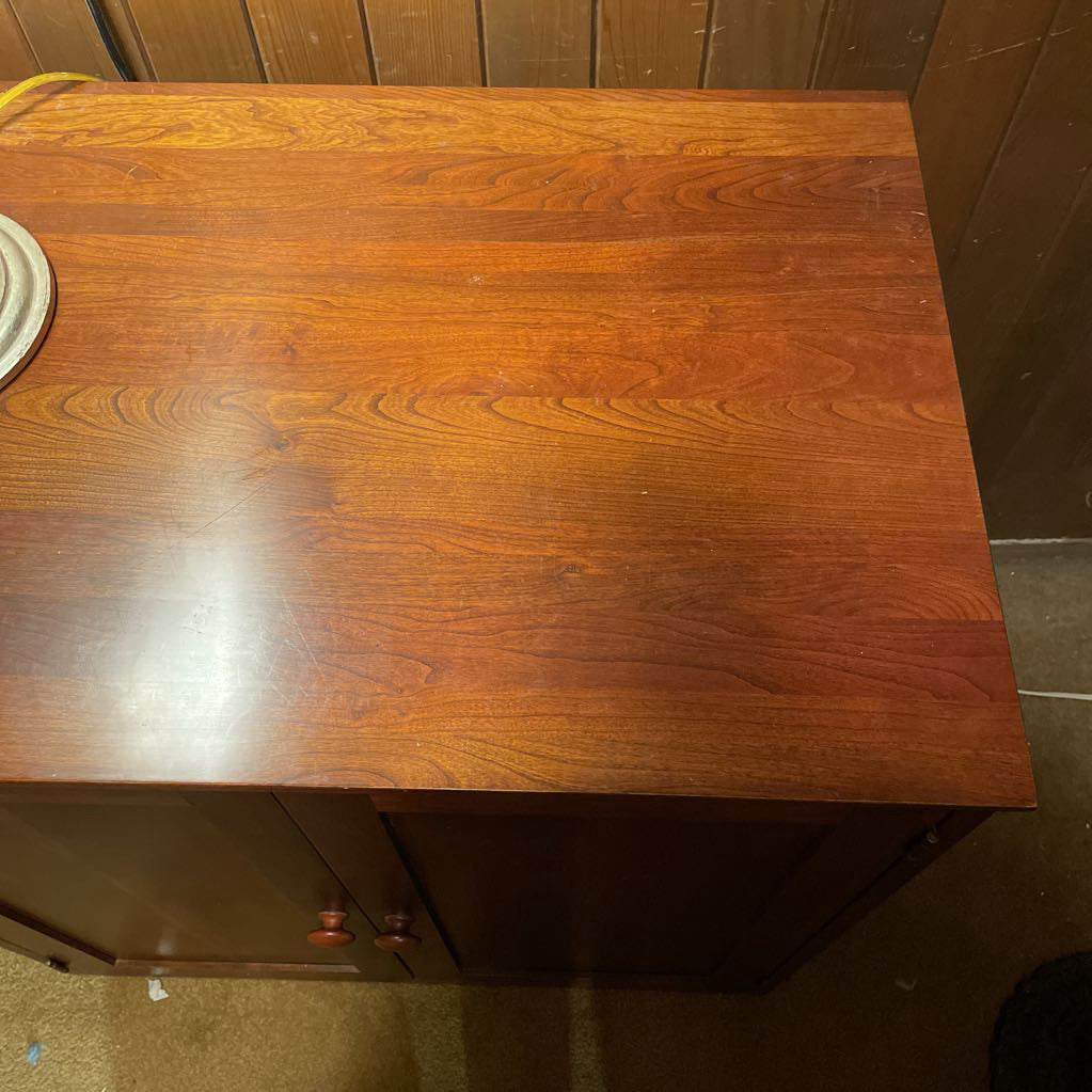Ethan Allen Two Door 3 Shelf Cabinet