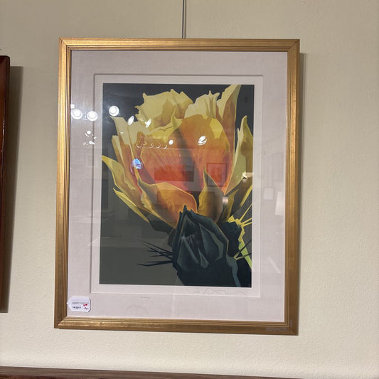 Ed Mell Signed Lithograph "La Flor Roja" ART