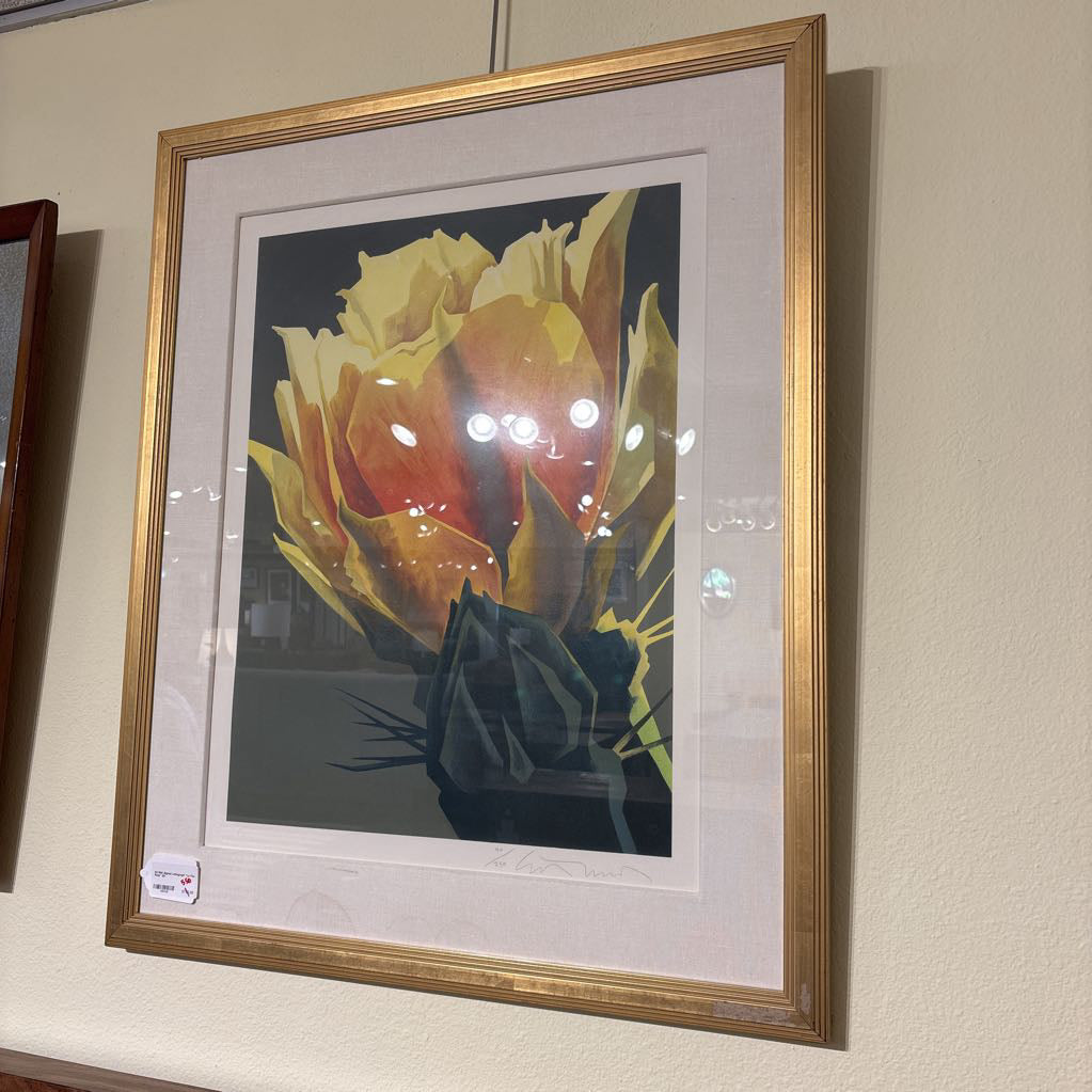 Ed Mell Signed Lithograph "La Flor Roja" ART