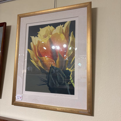 Ed Mell Signed Lithograph "La Flor Roja" ART