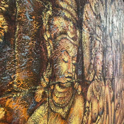 Very Large Thai Figures Painting ART