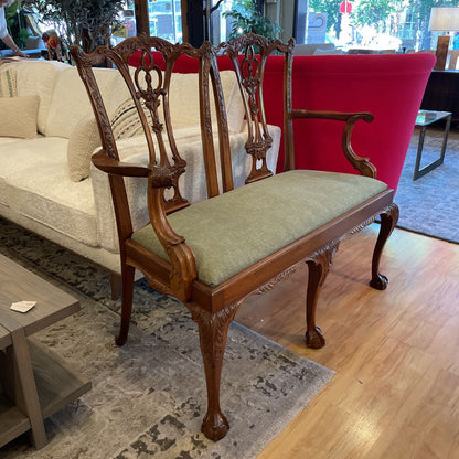 Carved Chippendale Style Settee