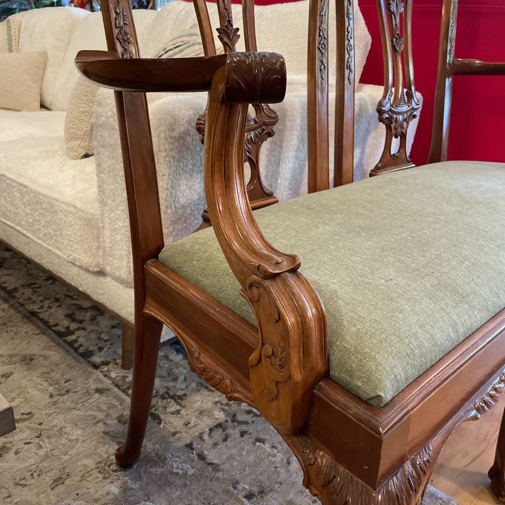 Carved Chippendale Style Settee
