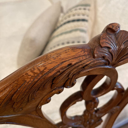 Carved Chippendale Style Settee