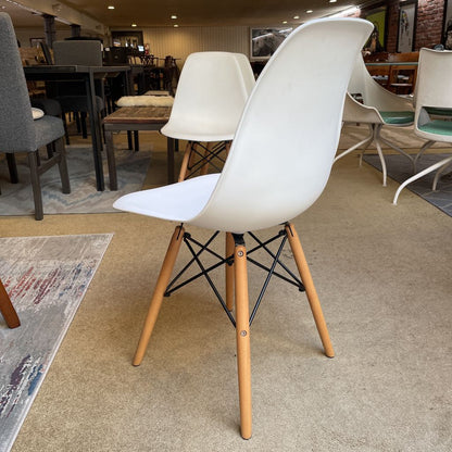 Eames Style White Molded Dining Chairs SET of 4