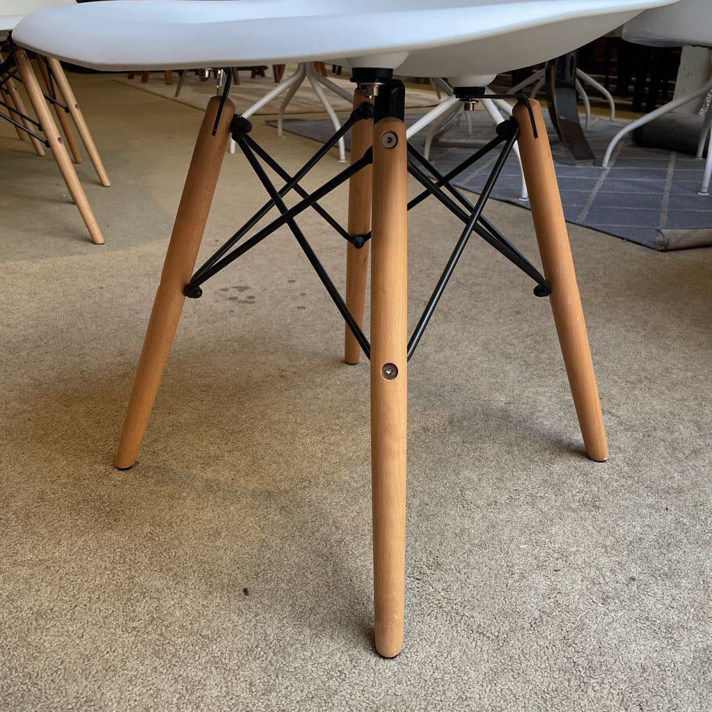 Eames Style White Molded Dining Chairs SET of 4