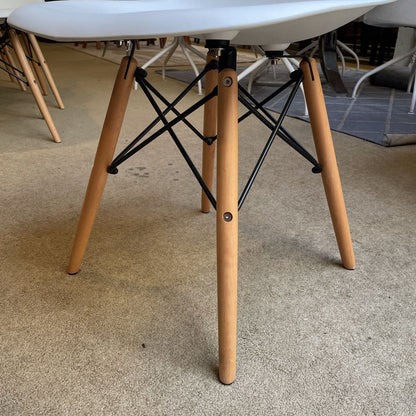 Eames Style White Molded Dining Chairs SET of 4