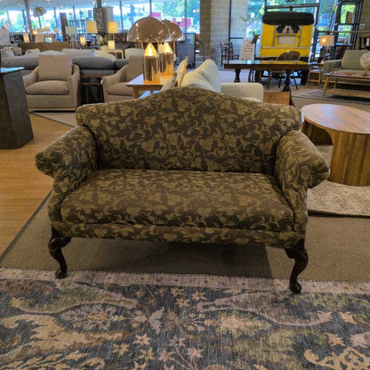 Vintage Floral Loveseat w/ Wood Legs