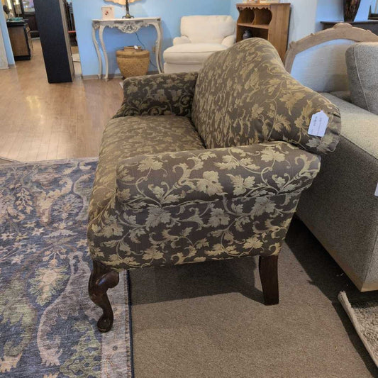 Vintage Floral Loveseat w/ Wood Legs