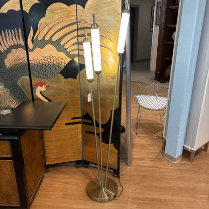 Brass Cattail Floor Lamp