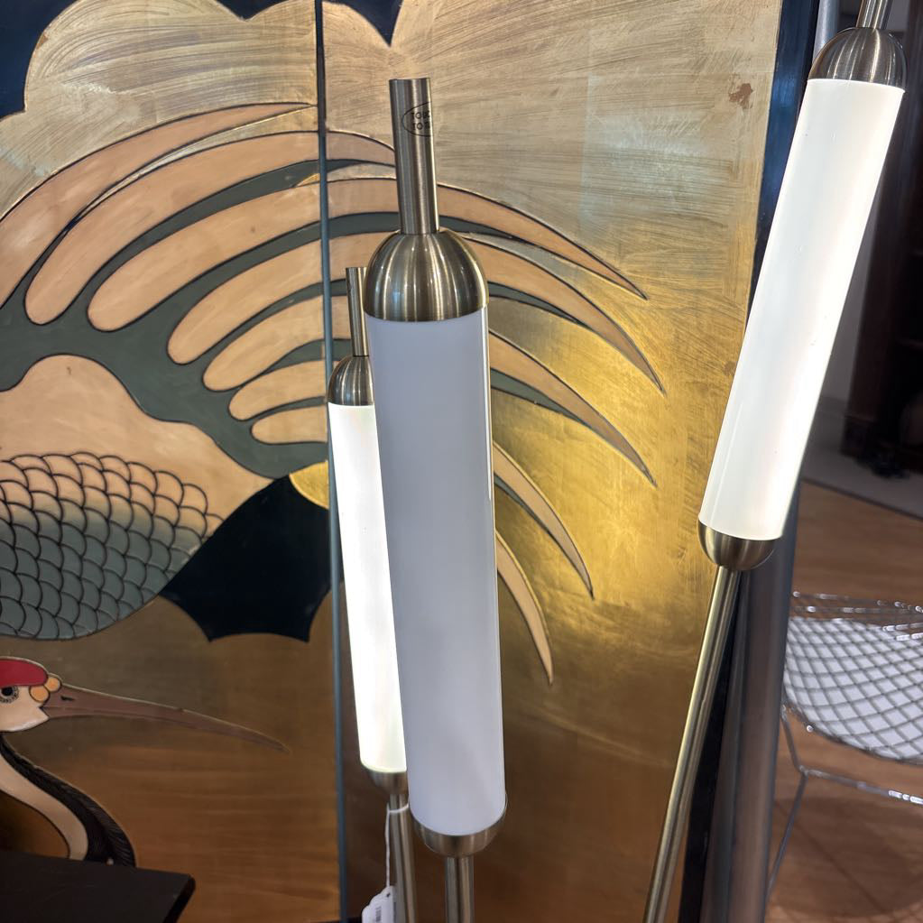 Brass Cattail Floor Lamp