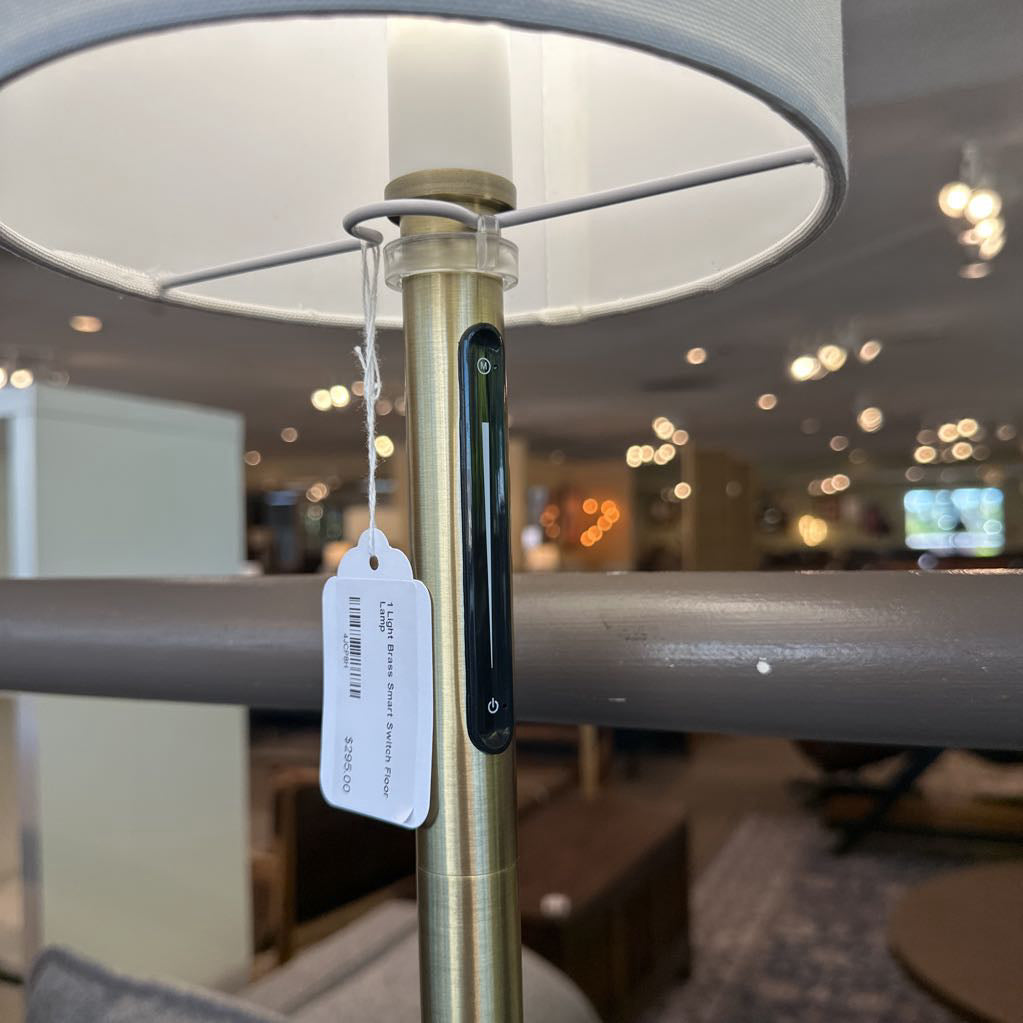 1 Light Brass Smart Switch Floor Lamp LAMPS