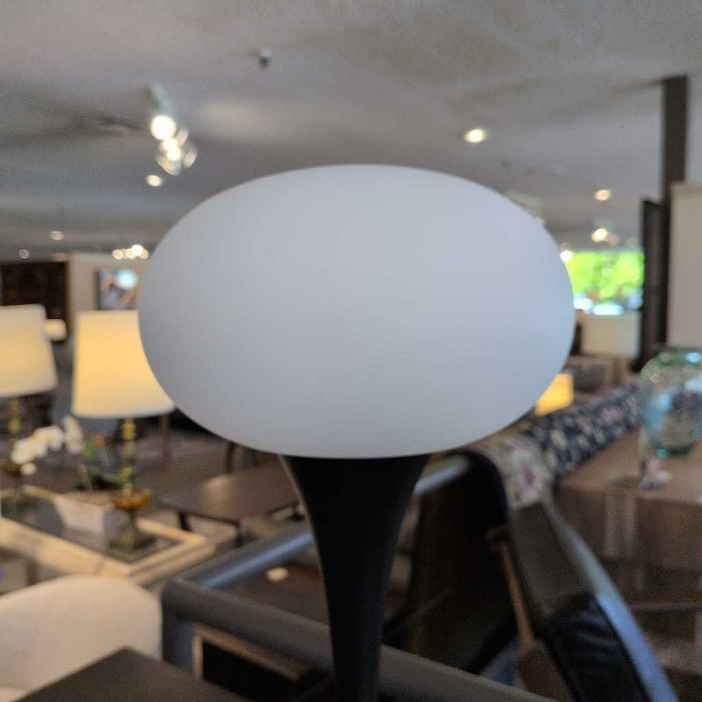 Black Globe Hourglass Table Lamp
