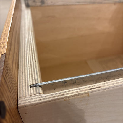 Small Oak 2 Drawer File Cabinet