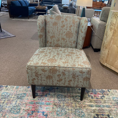 Pier 1 Small Vintage Style Floral Blue Accent Chair