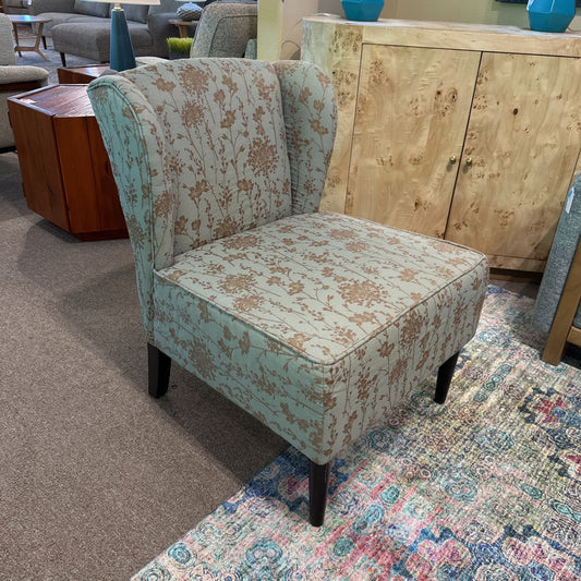 Pier 1 Small Vintage Style Floral Blue Accent Chair U ACCENT CHAIRS